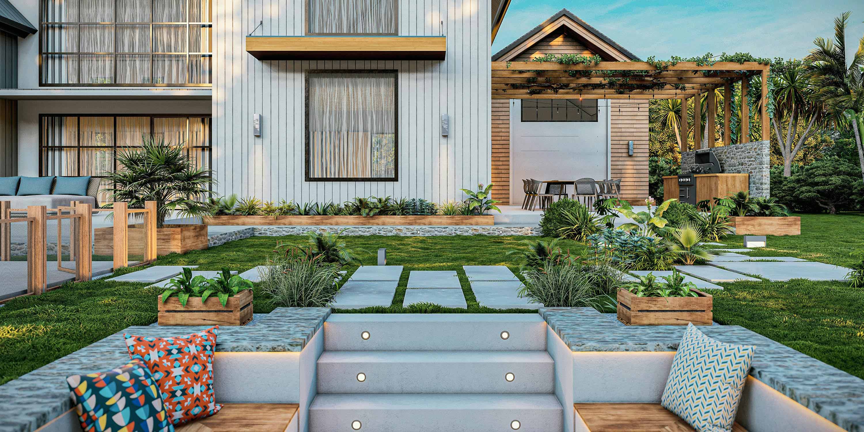 outdoor space for entertaining