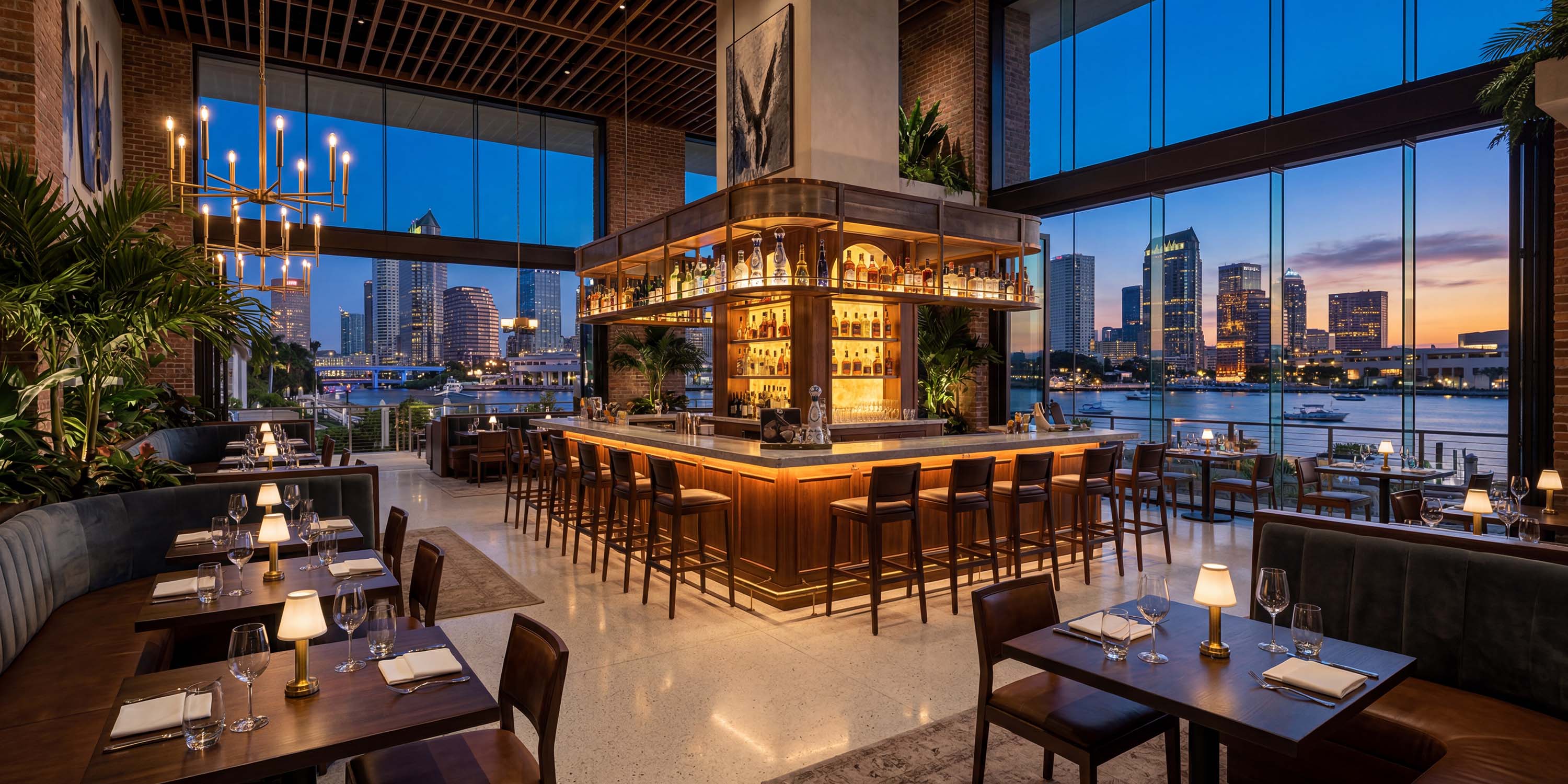 tampa bar at dusk